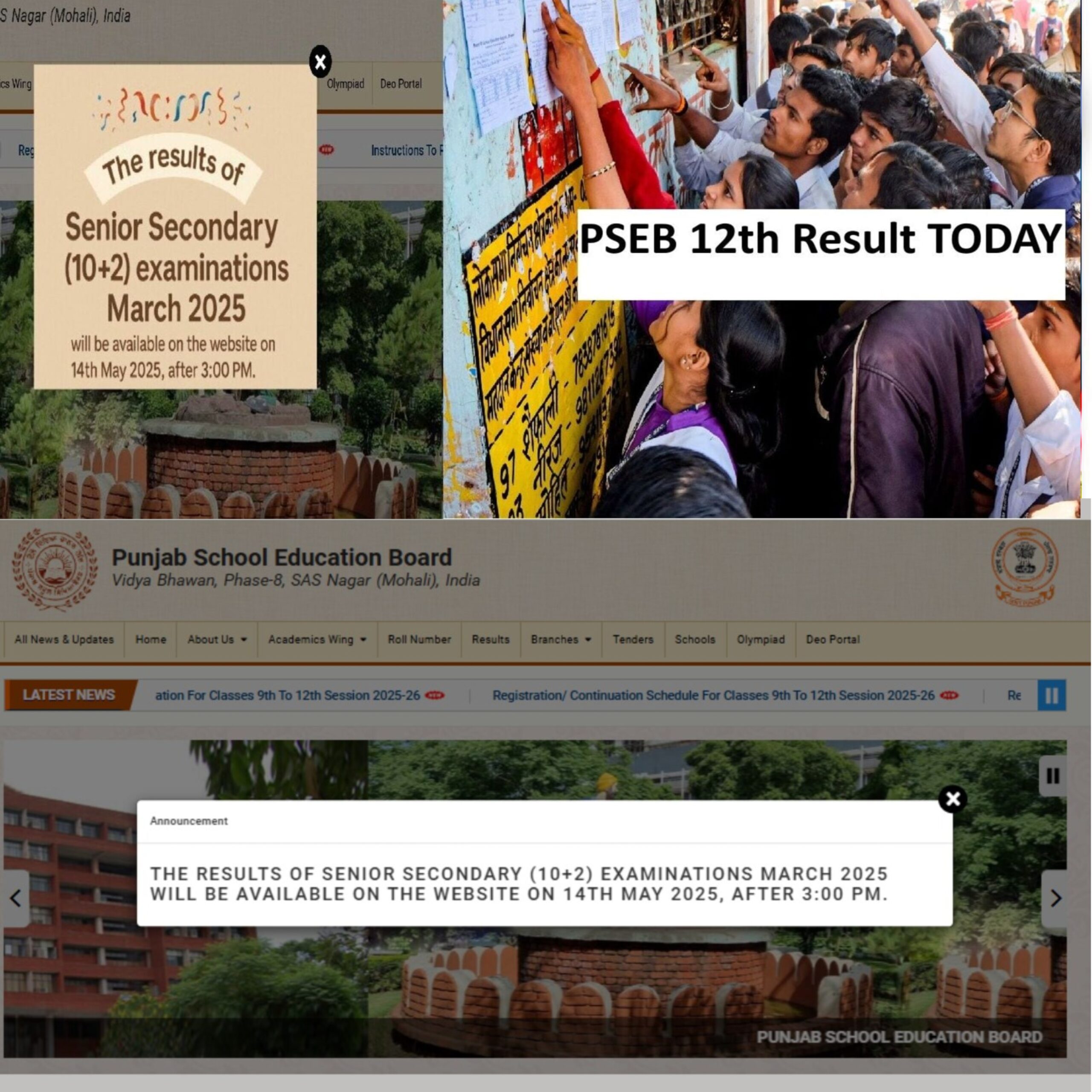 Pseb 12th result 2025: check by roll number at pseb.ac.in